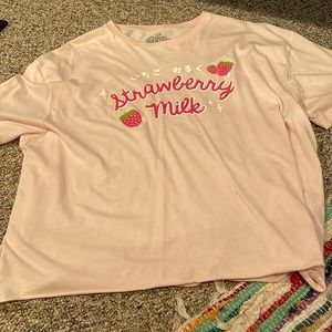 Strawberry milk crop top